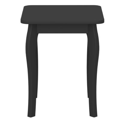 An Image of Baroque Dressing Table Stool Black