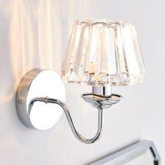 An Image of Paloma Glass Wall Light Chrome