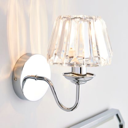 An Image of Paloma Glass Wall Light Chrome