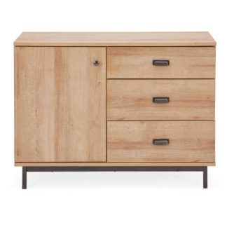 An Image of Fulton Oak Effect Small Sideboard Light Oak