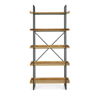 An Image of Greenwich Tall Shelves Black and Brown