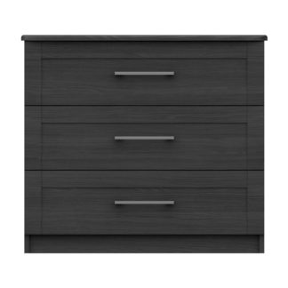 An Image of Ethan Graphite 3 Drawer Chest Grey