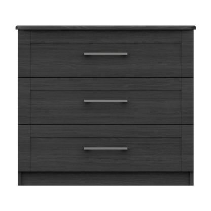 An Image of Ethan Graphite 3 Drawer Chest Grey