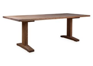 An Image of Heal's Lisbon Table 220x100cm Smoked Oiled Oak Straight Edge Not Filled
