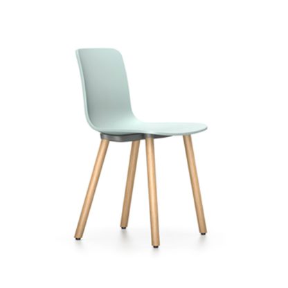 An Image of Vitra Hal Wood Chair 01 Dark Light Oak Legs