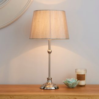 An Image of Metal Ball Nickel Table Lamp Silver