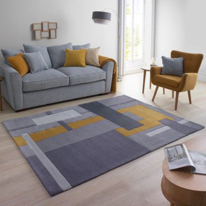 217619aa7ef9638605d9c892a098c544a4dddf73820e1e9c981eb8c7f1eabb63-1.jpg An Image of Elements Farg Abstract Rug Grey/Multi-Coloured