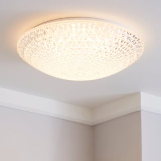 An Image of Termoli 40cm LED Flush Ceiling Fitting Clear