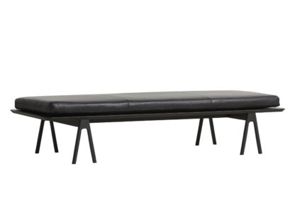 An Image of Woud Level Daybed Black Black Leather