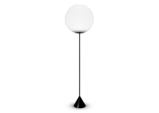 An Image of Tom Dixon Opal Cone Floor Lamp Black