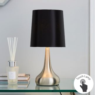 An Image of Rimini Black Touch Dimmable Lamp Black