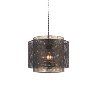 An Image of Endon Plexus Easy Fit Pendant Black Black