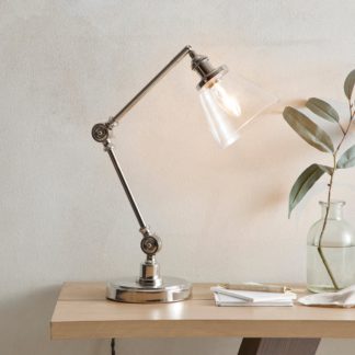 An Image of Dorma Purity Nickson Task Table Lamp Nickel