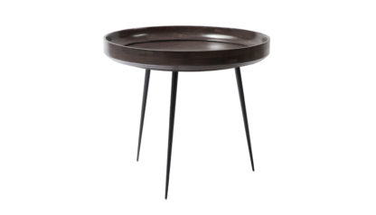 An Image of Mater Bowl Table Large Black Stained Mango Wood
