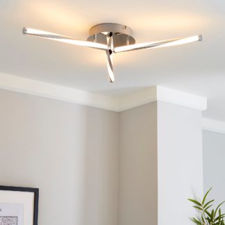 An Image of Hettie 3 Light Intergrated LED Ceiling Fitting Grey