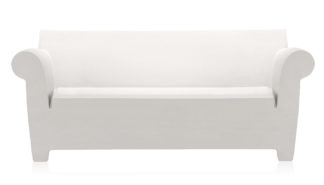 An Image of Kartell Bubble Club Sofa Zinc White