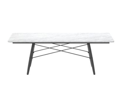 An Image of Vitra Eames Square Coffee Table Black Ash Base Marble