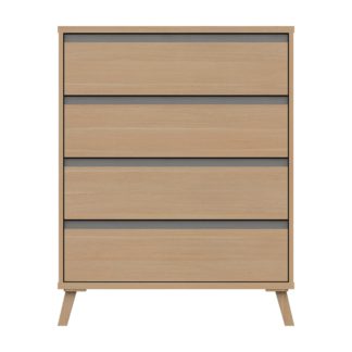 An Image of Jenson 4 Drawer Chest Light Oak