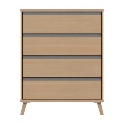 An Image of Jenson 4 Drawer Chest Light Oak