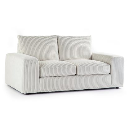 An Image of Champ Fabric 2 Seater Sofa Cream