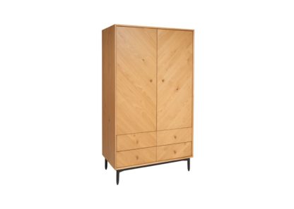 An Image of Ercol Monza Double Wardrobe Oak