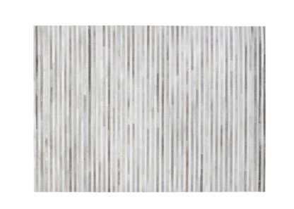 An Image of Linie Design Channel Hide Rug Light Grey 140 x 200cm