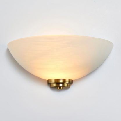 An Image of Endon Welles 1 Light Frosted Glass Wall Light White