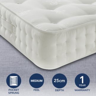 An Image of Signature Soft Damask 1800 Pocket Mattress White