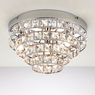 An Image of Endon Motown 4 Light Flush Ceiling Fitting Chrome