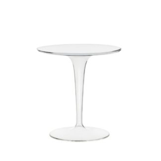 An Image of Kartell Tip Top Side Table Transpafant Crystal Top