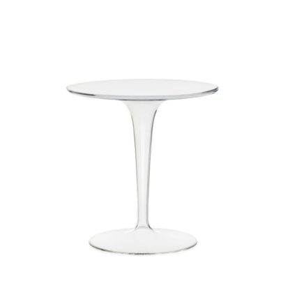 An Image of Kartell Tip Top Side Table Transpafant Crystal Top