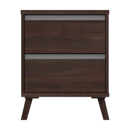 An Image of Jenson 2 Drawer Bedside Table Light Oak