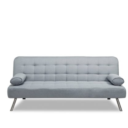 An Image of Tobi Fabric Sofa Bed Black