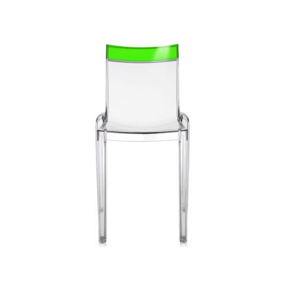 An Image of Kartell Hi-Cut Chair Clear/ Orange *Min 2 Chairs*