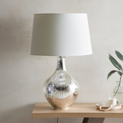An Image of Dorma Purity Usha Mercury Glass Table Lamp Chrome
