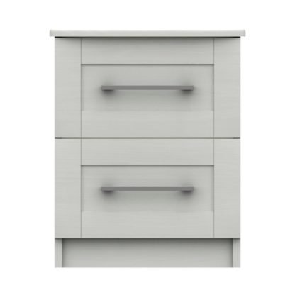 An Image of Ethan White 2 Drawer Bedside White