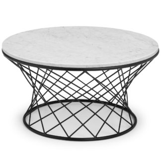 An Image of Trevi Real Marble Coffee Table White