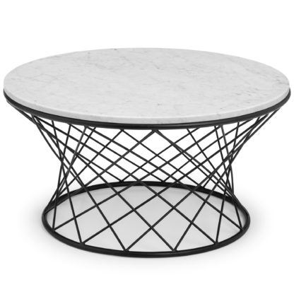 An Image of Trevi Real Marble Coffee Table White