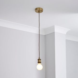An Image of Charlie Industrial Flex Fitting Antique Brass