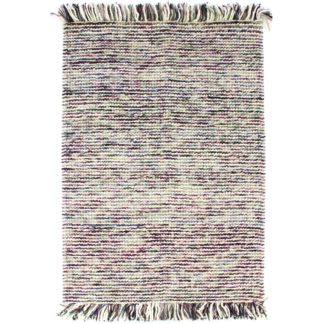 An Image of Plum Naiya Wool Hand Woven Rug Multi-Coloured/Purple