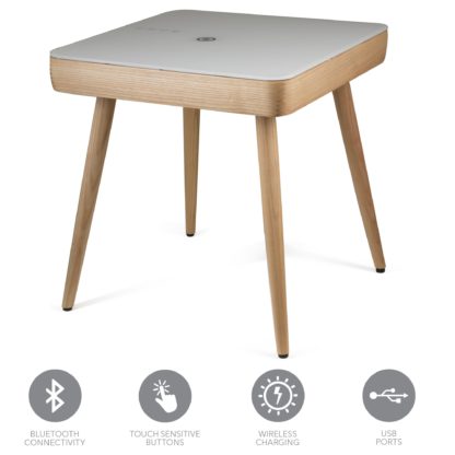 An Image of Carl Smart Side Table Brown and Grey
