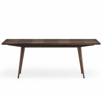 An Image of De La Espada Tavli Table Black oiled Ash and Walnut