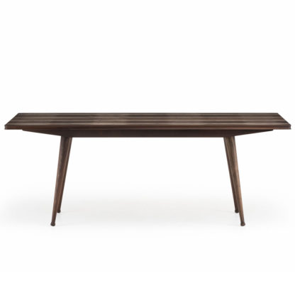 An Image of De La Espada Tavli Table Black oiled Ash and Walnut