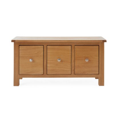 An Image of Bromley Oak Storage Bench Oak