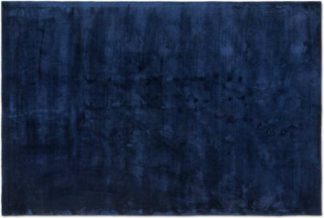 An Image of Merkoya Luxury Viscose Rug, Extra Large 200 x 300 cm, Midnight Blue