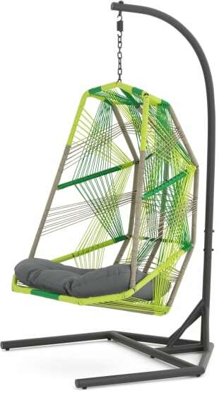 An Image of Copa Garden Hanging Chair, citrus green