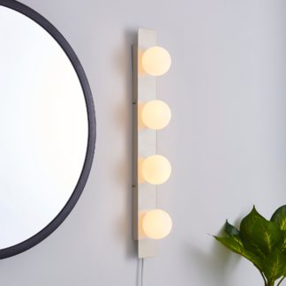 An Image of Coco Hollywood Mirror Light Matt Grey & White Matt Grey