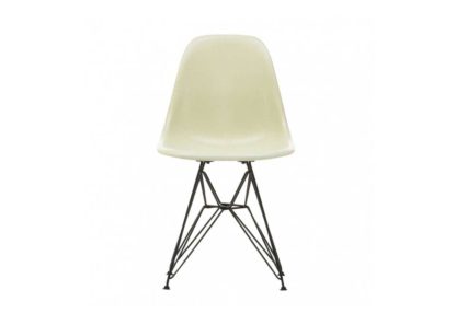 An Image of Vitra Eames Fibreglass Chair DSR Eames Sea Foam Green 30 Basic Dark Powder