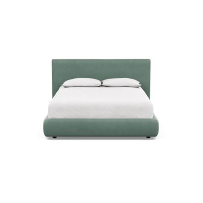 30031d3e07ccbd9bc872d5163f746c67b050882ece57846bfd9de2d50e87c8f3.jpg An Image of Heal's Alba Storage Bed Double Luxury Leather Anthracite