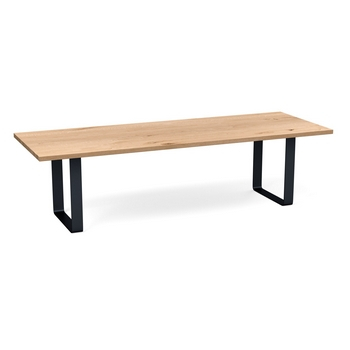 An Image of Heal's Prague Table 180x90cm Natural Oiled Oak Natural Edge Not Filled